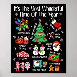 The most wonderful time of the year christmas xmas poster
