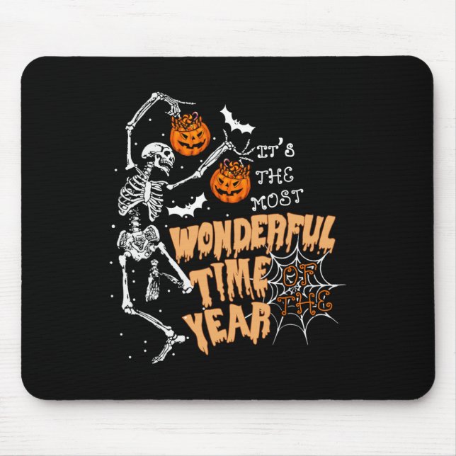 The Most Wonderful Time Of The Year Dance Skeleton Mouse Mat (Front)