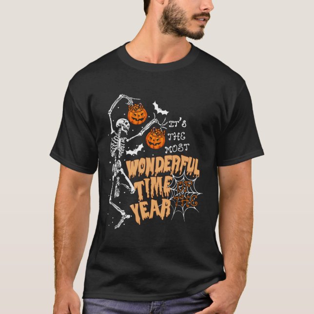 The Most Wonderful Time Of The Year Dance Skeleton T-Shirt (Front)