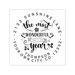 The Most Wonderful Time of the Year Monogram Self-inking Stamp