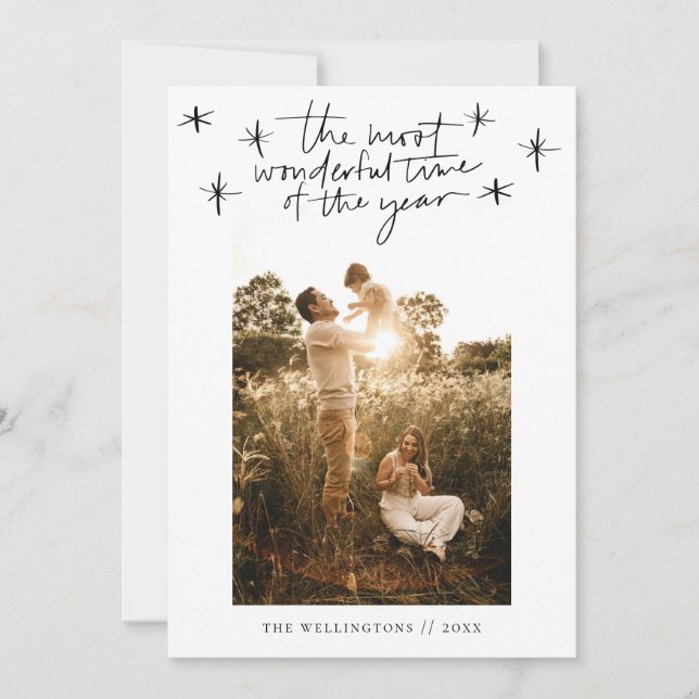 The Most Wonderful Time of the Year Photo Holiday Card (Front)