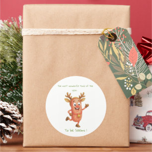 The most wonderful time of the year...to be Salami Classic Round Sticker