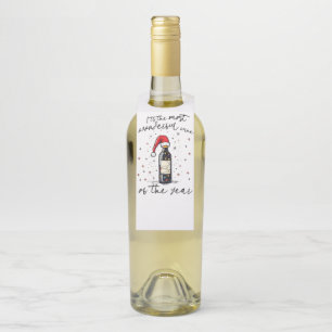 The Most Wonderful Wine Of The Year  Bottle Tag