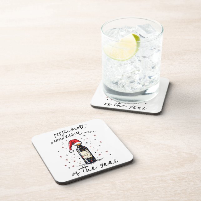 The Most Wonderful Wine Of The Year  Coaster (Right Side)