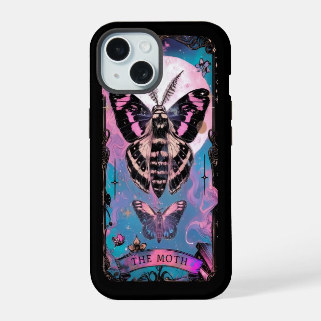 The Moth Tarot Card Witchy Vibes iPhone case (Back)
