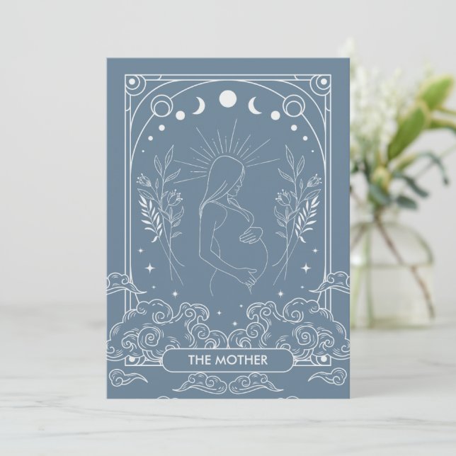 The Mother, Celestial Baby Shower Invitation (Standing Front)