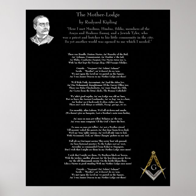 The Mother Lodge - Kipling Poster (Front)