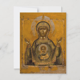 The Mother of God of the Sign Orthodox Icon        Postcard