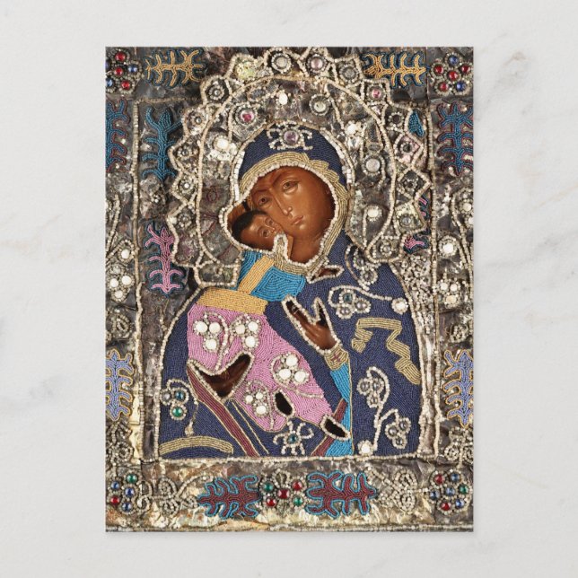 The Mother of God Vladimirskaya Orthodox Icon      Postcard (Front)