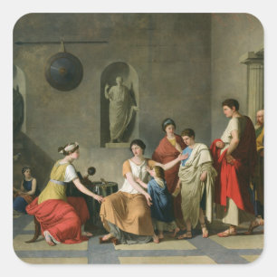 The Mother of the Gracchi, c.1780 Square Sticker
