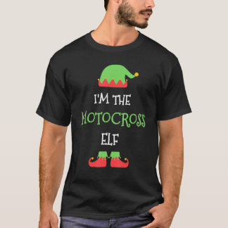 The Motocross Elf Christmas Family Matching Group  T-Shirt