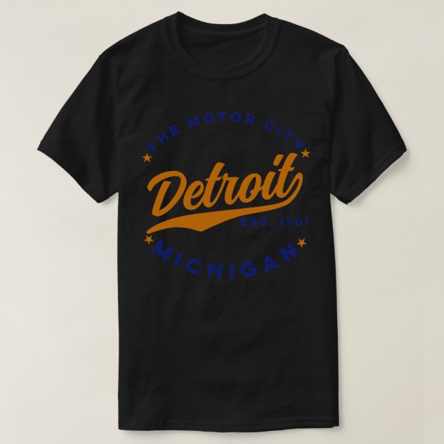 The Motor City Detroit T-Shirt (Design Front)