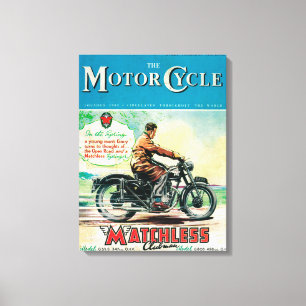 The Motor Cycle Magazine Cover Canvas Print