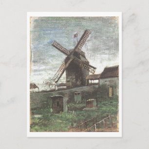 The Moulin de Blute-Fin, Van Gogh Fine Art Postcard