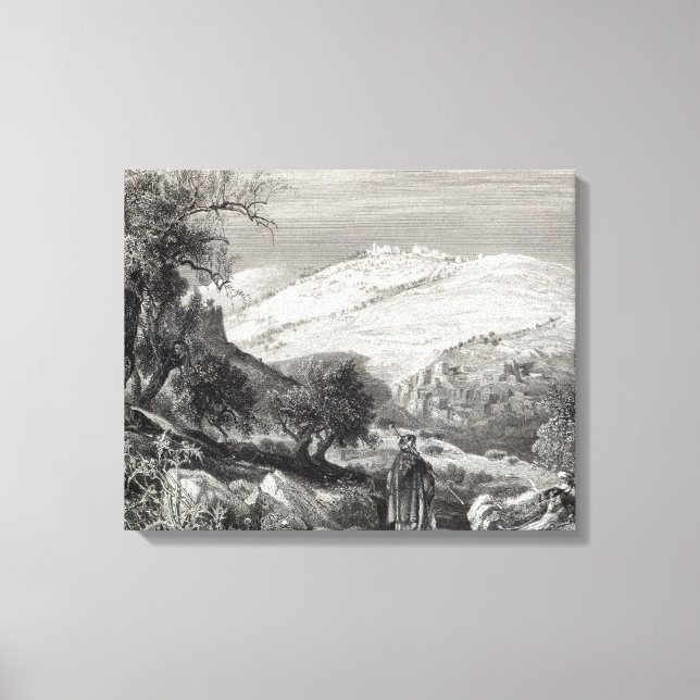 The Mount of Olives, from Mount Zion Canvas Print (Front)