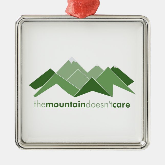 The Mountain Doesn't Care Metal Tree Decoration (Front)