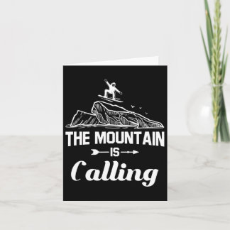 The Mountain Is Calling Snowboarder Snowboard Gift Card