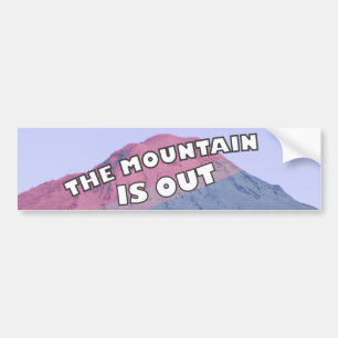 The Mountain is Out Bi Bumper Sticker