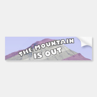 The Mountain is Out Grey-Ace Bumper Sticker