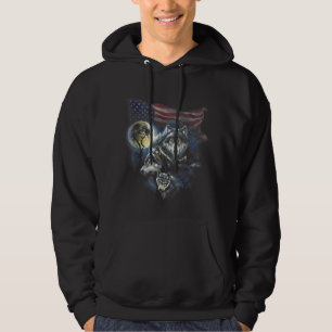 The Mountain Men's wolfs Lookout Flag american Hoodie