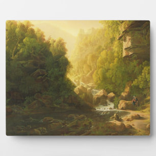 The Mountain Torrent, c.1820-30 (oil on canvas) Plaque