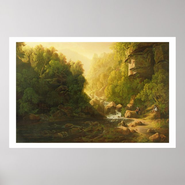 The Mountain Torrent, c.1820-30 (oil on canvas) Poster (Front)