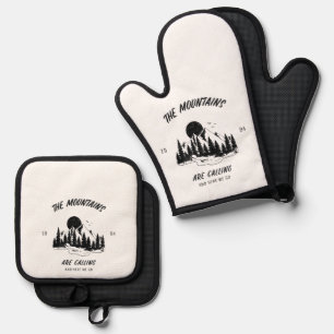 The Mountains are calling and here we go  Oven Mitt & Pot Holder Set