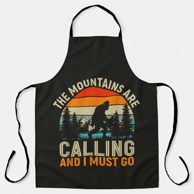 The Mountains Are Calling And I Must Go Apron (Front)