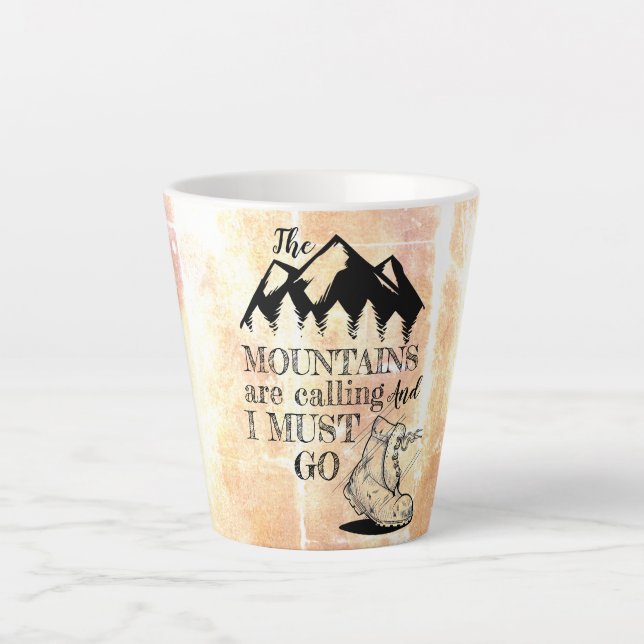 The Mountains Are Calling And I Must Go Latte Mug (Front)