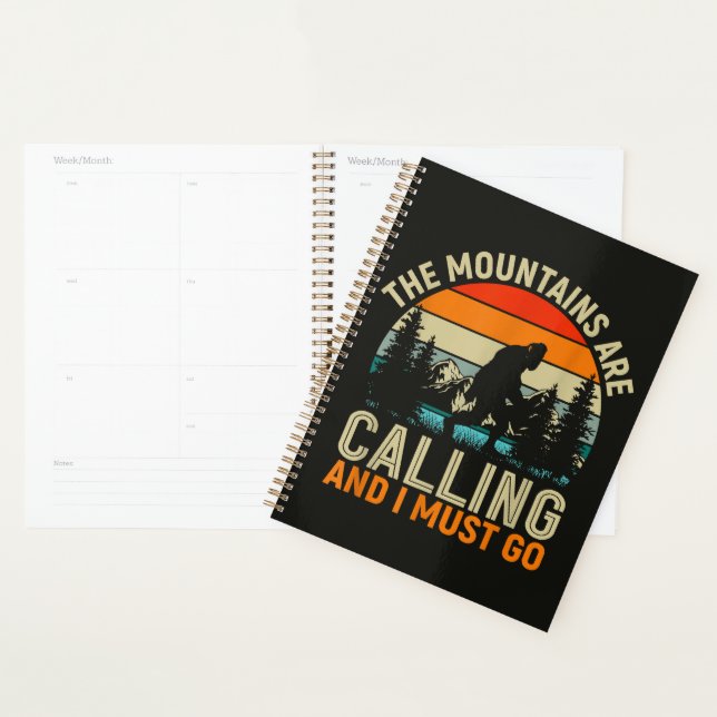 The Mountains Are Calling And I Must Go Planner (Display)