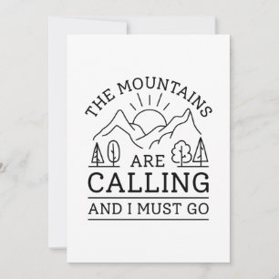 The Mountains Are Calling And I Must Go Thank You Card