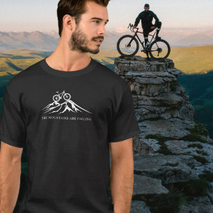 The Mountains Are Calling Bike Silhouette  T-Shirt