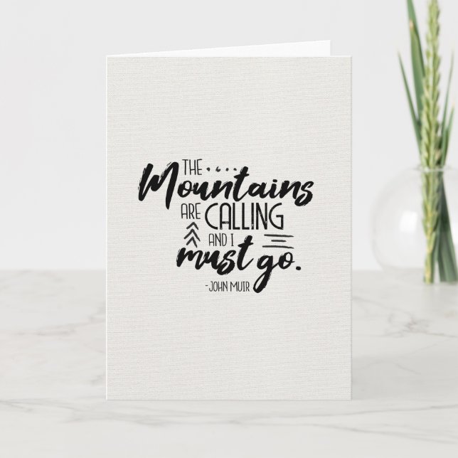 The Mountains Are Calling Card (Front)