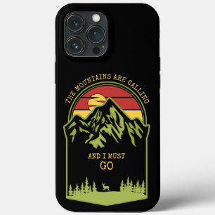 The Mountains Are Calling Forest Sunset Deer iPhone 13 Pro Max Case