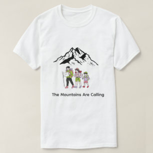 The Mountains Are Calling Hiking T-Shirt Mountai
