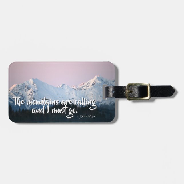 The Mountains are Calling Luggage Tag (Front Horizontal)