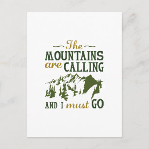 The Mountains Are Calling Postcard