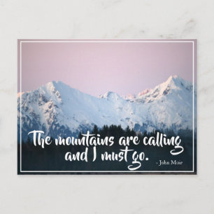 The Mountains are Calling Postcard