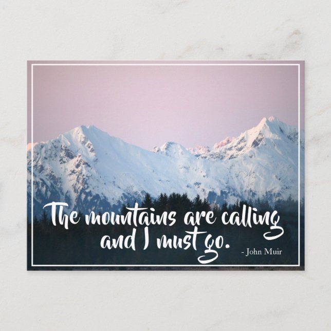 The Mountains are Calling Postcard (Front)