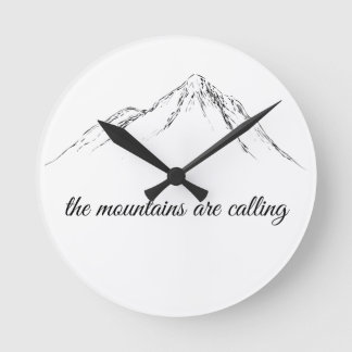 the mountains are calling square sticker T-Shirt T Round Clock
