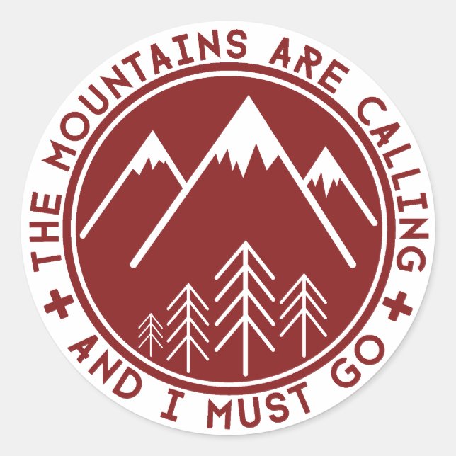 The Mountains are Calling Stickers (Front)