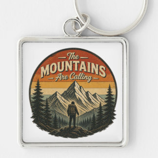 The Mountains Are Calling – Vintage Hiking Key Ring