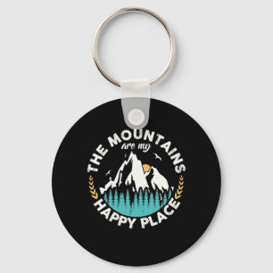 The Mountains Are My Happy Place Key Ring