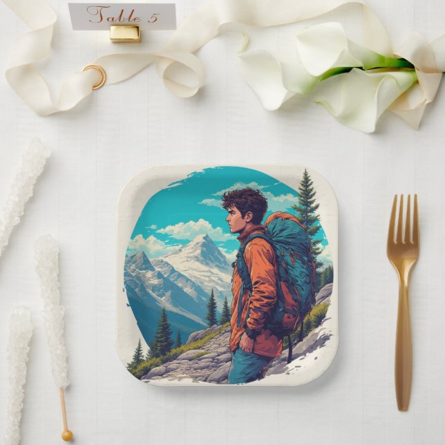 the mountains Birthday or Shower  Paper Plate (Wedding)