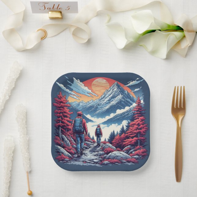 the mountains Birthday or Shower  Paper Plate (Wedding)