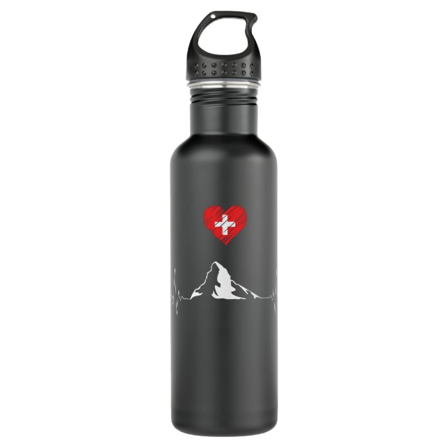 The Mountains Of Switzerland 710 Ml Water Bottle (Front)
