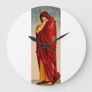 The Mourning Saint John by Andrea da Murano Large Clock