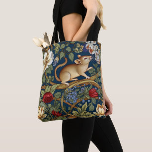 The mouse and flowers Art nouveau Tote Bag