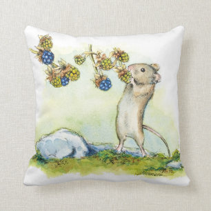 The Mouse by the Brambles art by Alissa Hansen Cushion