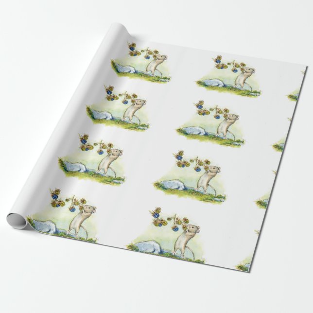 The Mouse by the Brambles art . by Alissa Hansen  Wrapping Paper (Unrolled)